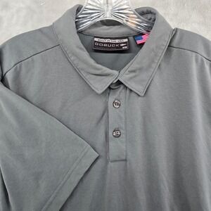 GORUCK American Polo Men Large Gray Short Sleeve Built in USA Performance Shirt